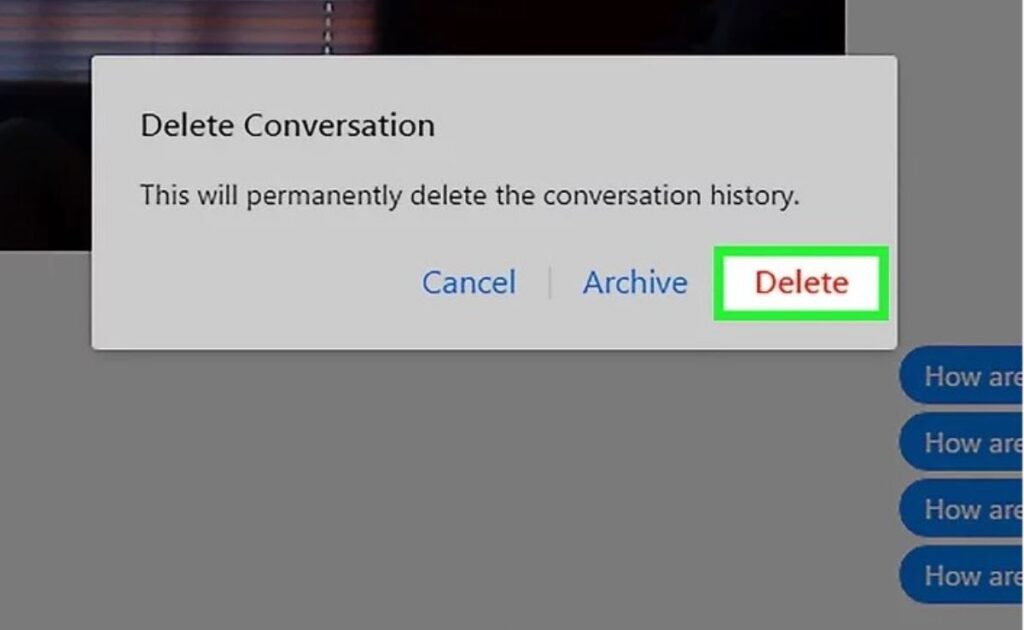 how do i delete messages in facebook messenger on desktop